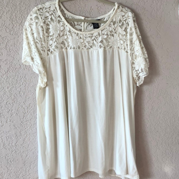 torrid Tops - Torrid White Lace Top
